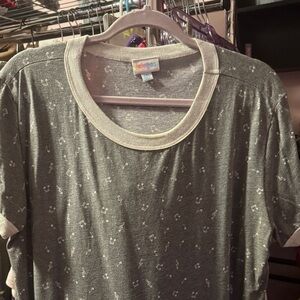 LuLaRoe Gray Music Note Top
